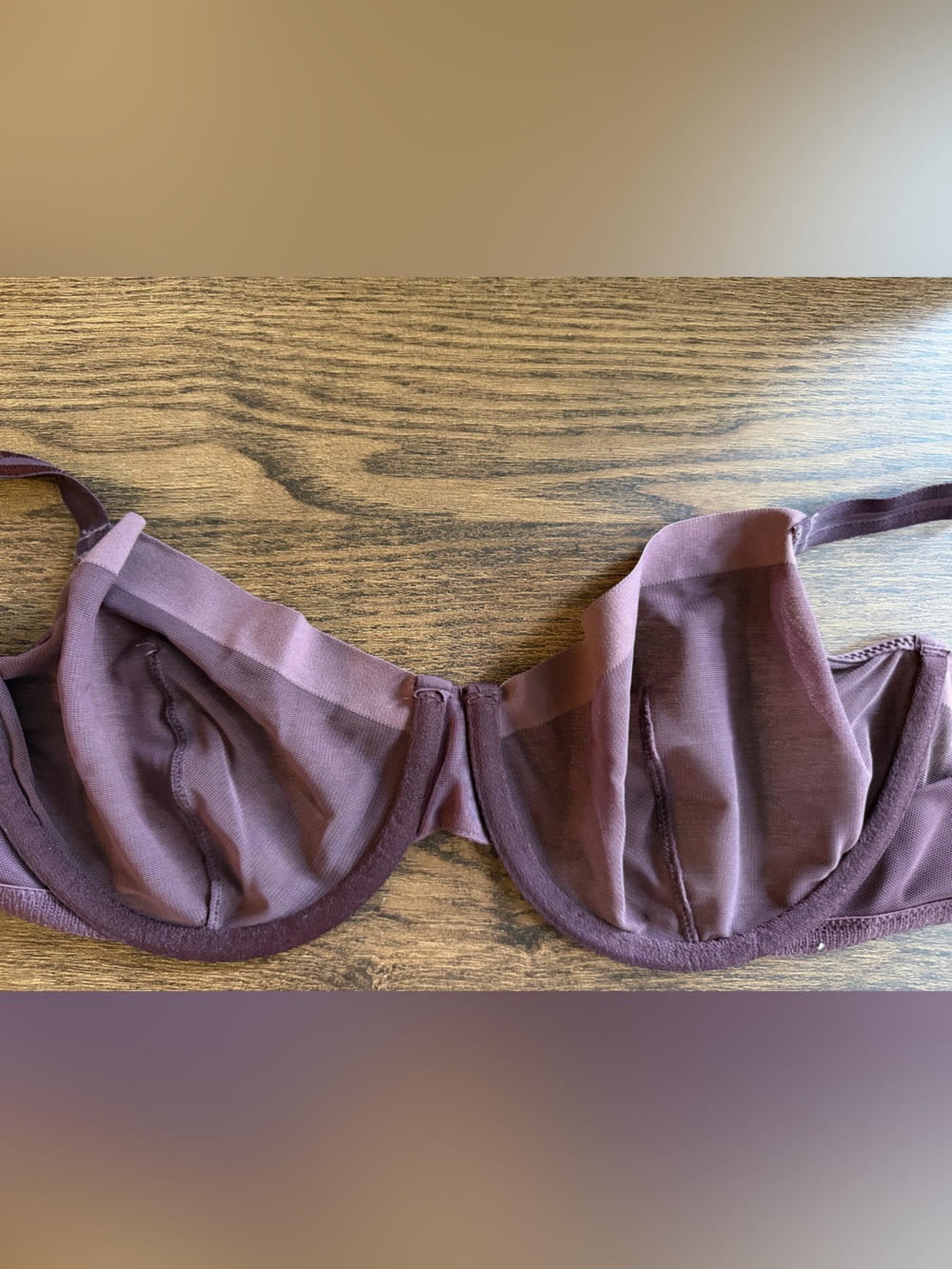 Auden Unlined Plunge Bra in Mauve